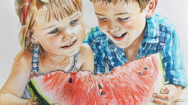 Child-eating-watermelon